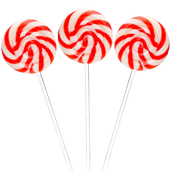 red swirl lollipops