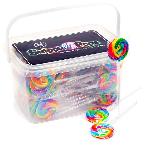 rainbow swirl lollipops