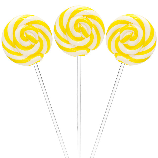 Yellow Swirl Lollipops – YumJunkie
