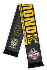 Christmas Gift Ideas AFL Richmond Tigers 2020 Premiers Scarf