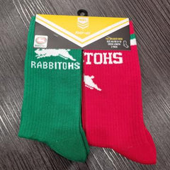 NRL South Sydney Rabbitohs shop footie sneaker socks