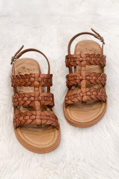 Blowfish Buckle Closure Sandal- Brown