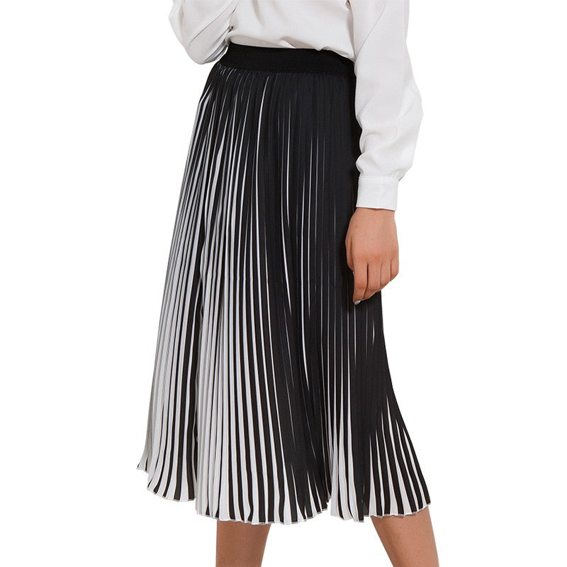 striped skirt casual