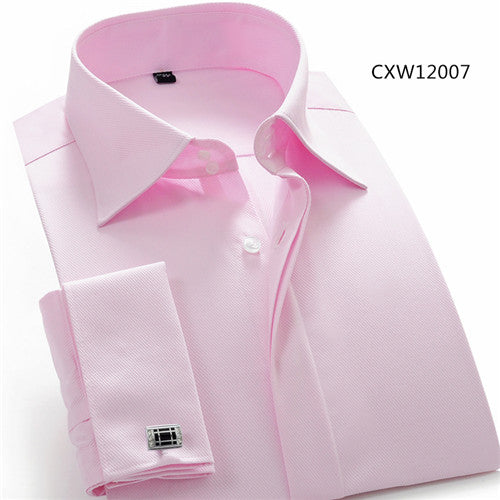 High Quality Solid Twill Long Sleeve Shirt #CXWXX for men - wanahavit