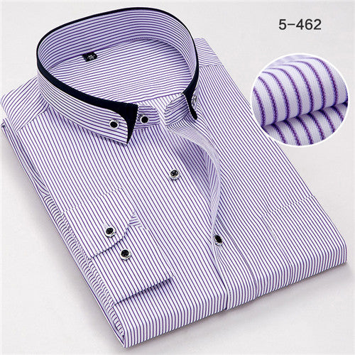 High Quality Stripe Long Sleeve Shirt #BSTXX for men - wanahavit