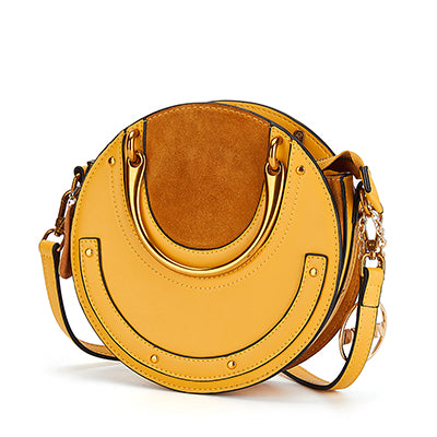 Luxurious Genuine Leather Circular Handbag for women - wanahavit