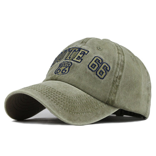 Route 66 Patched Embroidered Snapback Baseball Cap - wanahavit