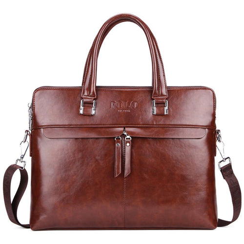 Double Partition Businessmen Leather Briefcase for men - wanahavit