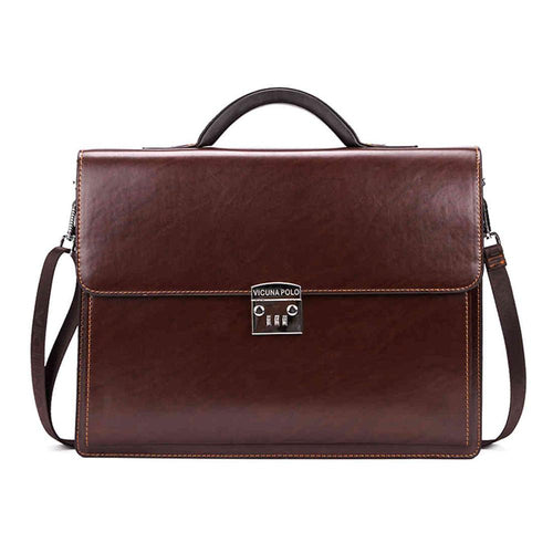 Code Locked Luxury Businessmen Leather Briefcase for men - wanahavit