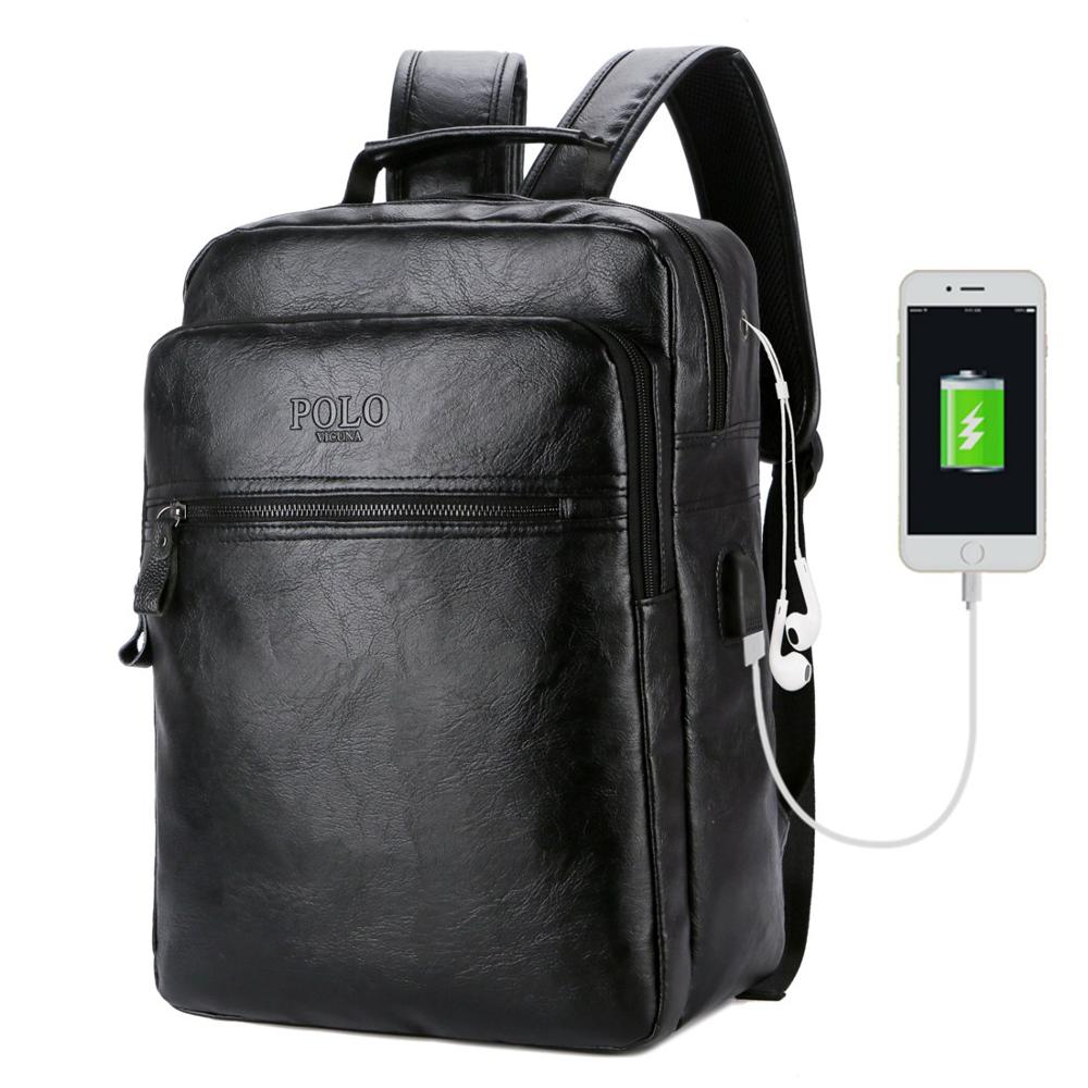 Simple Mobile Friendly Leather Backpack for unisex - wanahavit