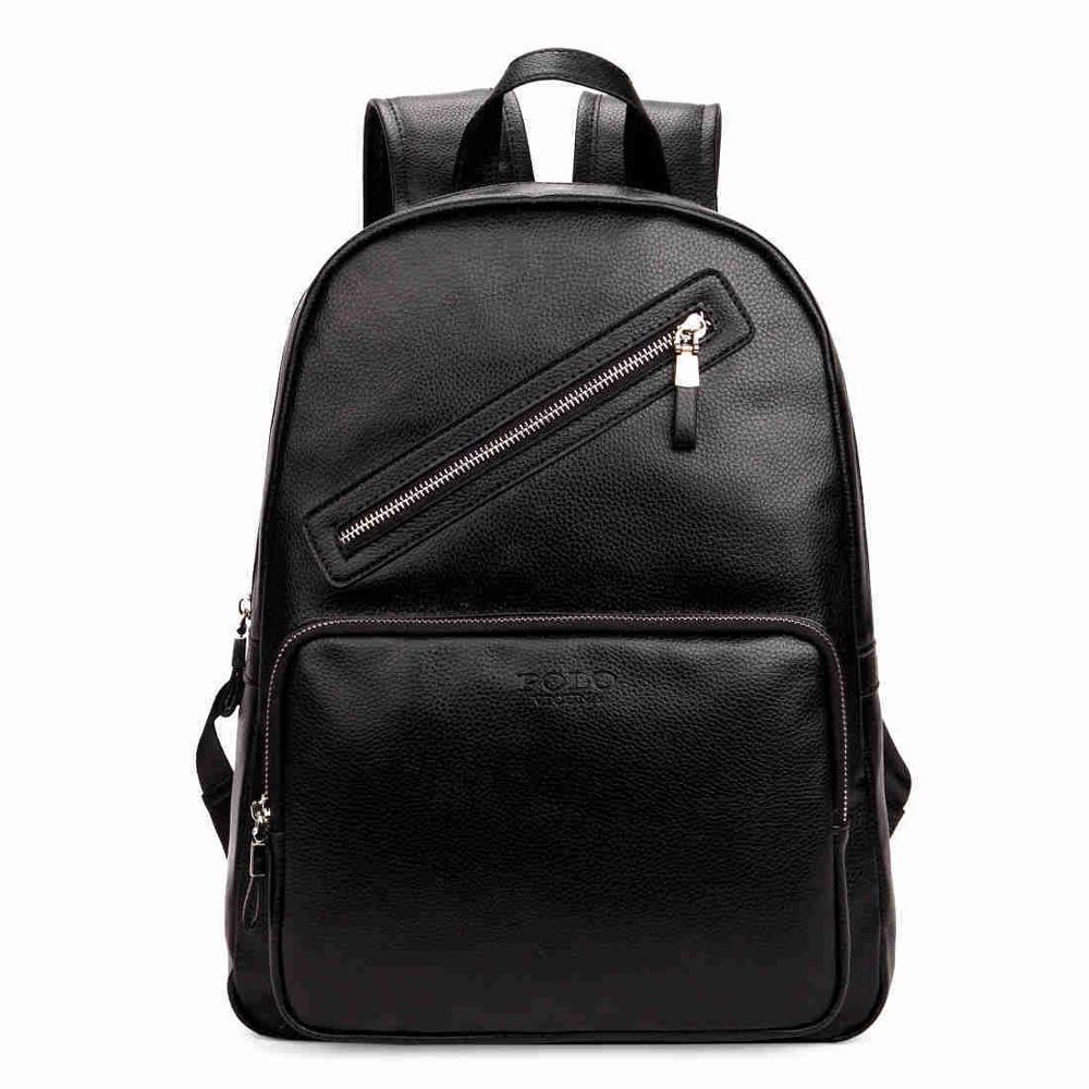 Preppy Style Leather Laptop Backpack for unisex - wanahavit