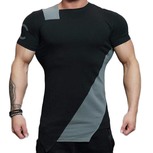 Asymmetric Two Color Accent Fitness Shirt for men fashion & fitness ...