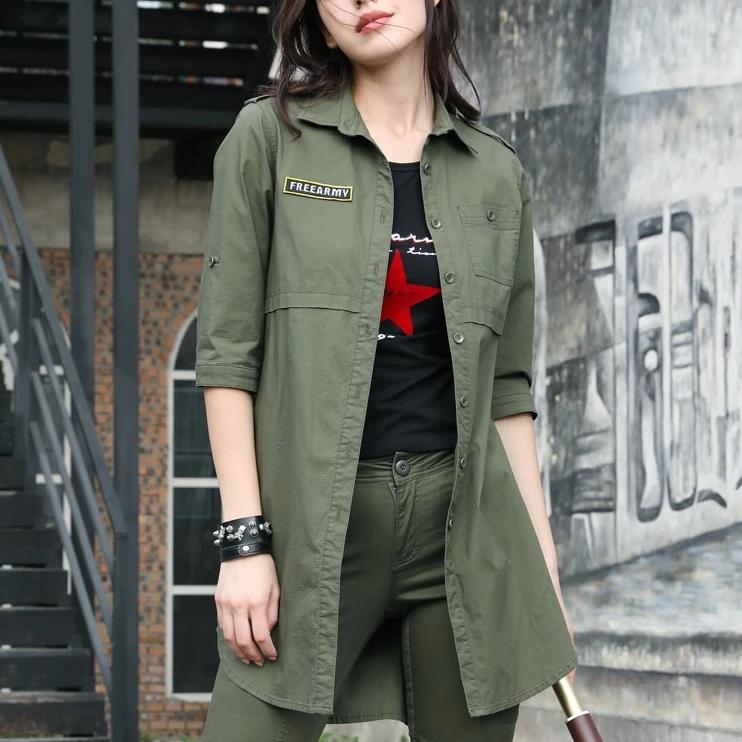 army green shirt womens