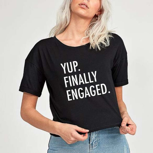 Yup Finally Proposed & Yup Finally Engaged Matching Couple Tees for ...