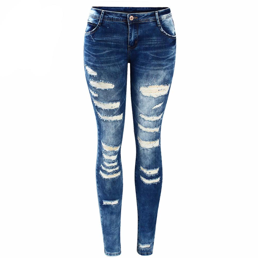 Low Waist Ripped Out Jeans for women - wanahavit