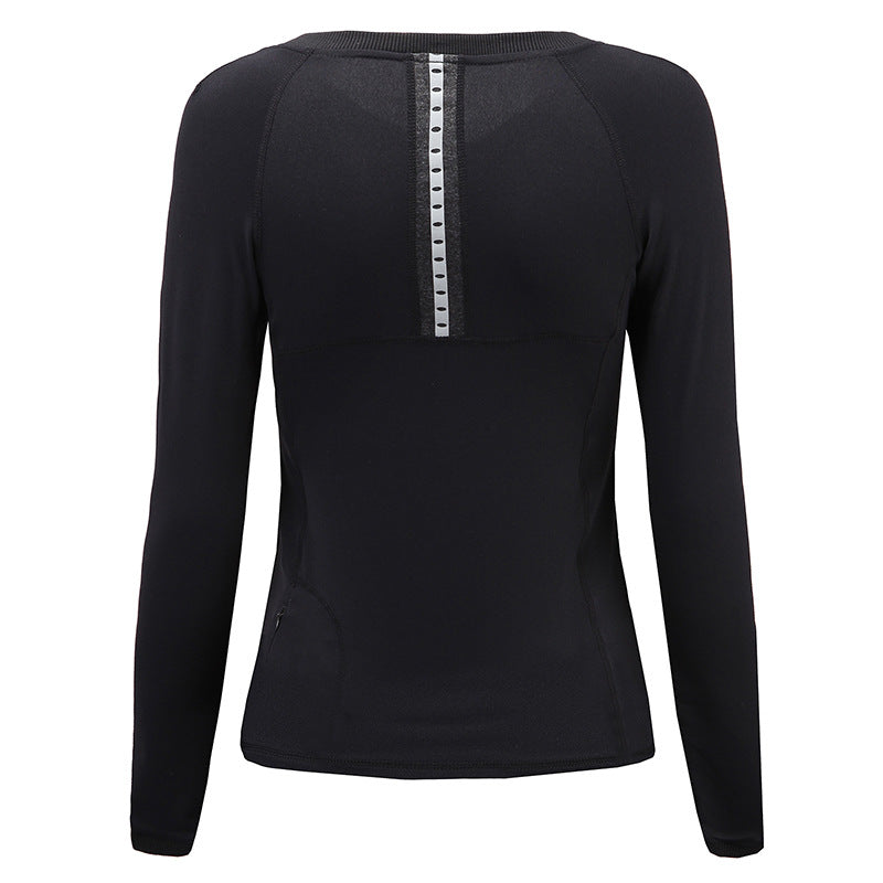 Quick Dry Curve Emphasizing Printed Yoga Long Sleeve Shirt for women ...