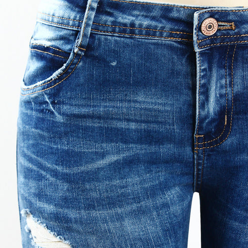 Low Waist Ripped Out Jeans for women - wanahavit