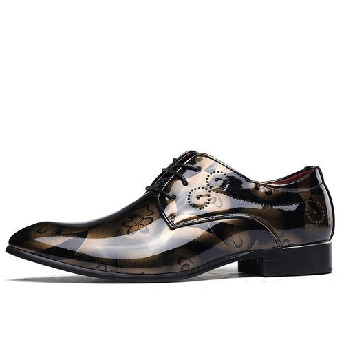 Designer Print Leather Luxury Fashion Oxford Shoes for men - wanahavit