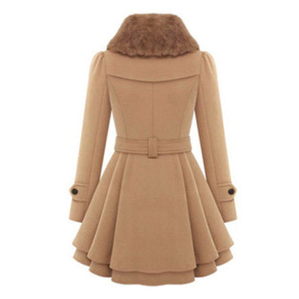 Autumn Woolen Trench Coat for women - wanahavit - wanahavit