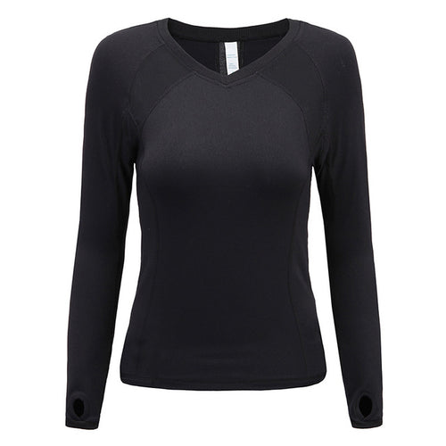Quick Dry Curve Emphasizing Printed Yoga Long Sleeve Shirt for women ...
