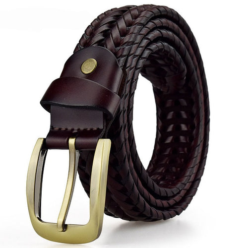 Hand Braided Luxury Genuine Leather Belt for men sale at 21.28 - wanahavit