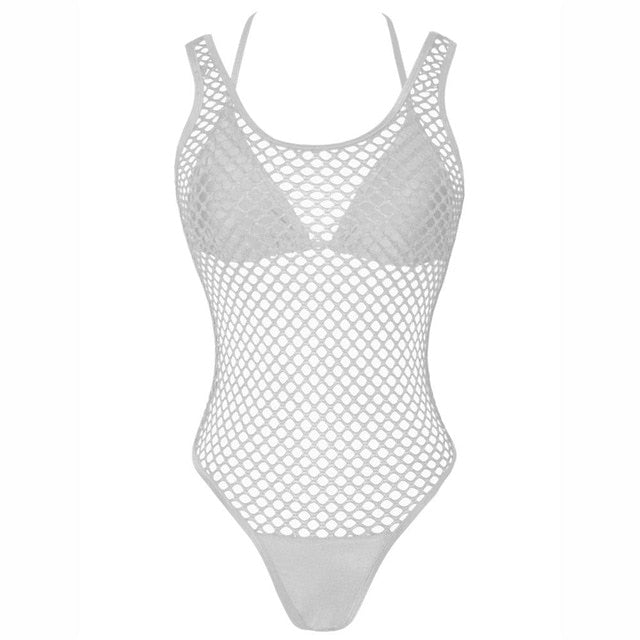 Sexy Fish Net Mesh Monokini for women fitness - wanahavit