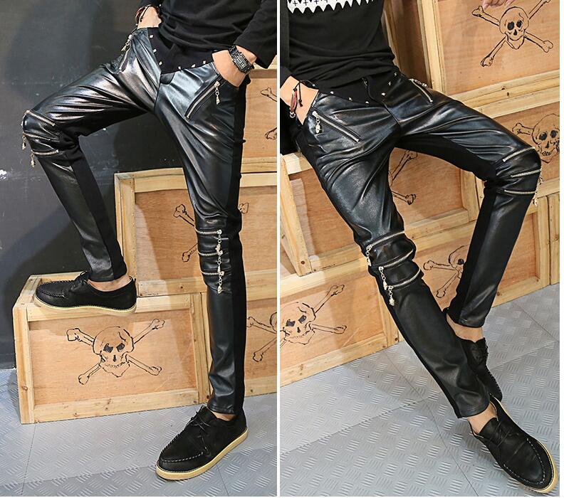 leather pencil pants