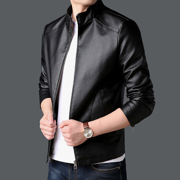 Faux Leather Motorcycle Korean Jacket for men sale at 69.98 - wanahavit ...