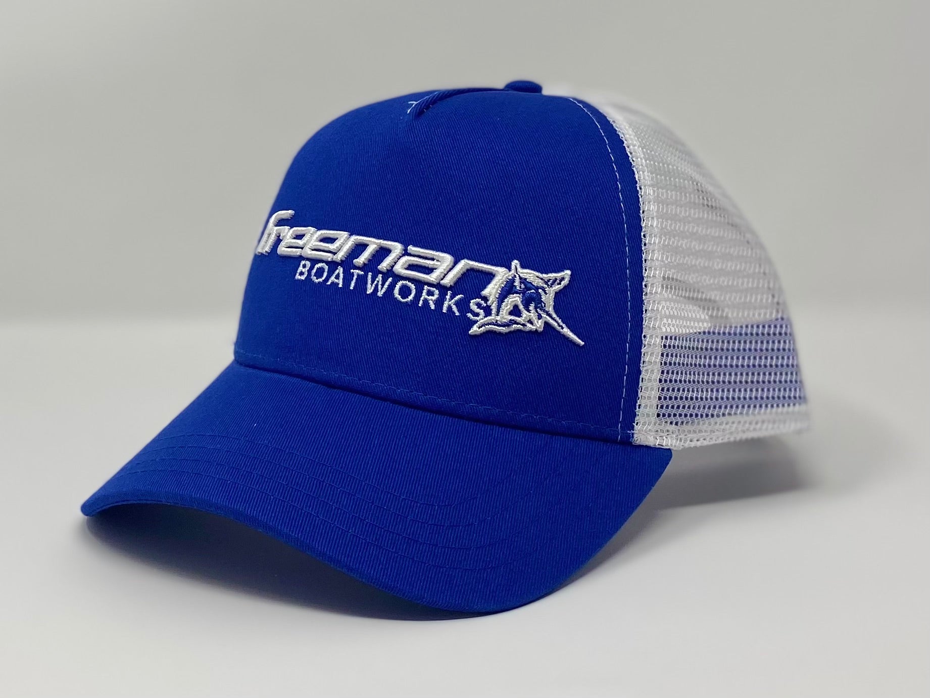 Freeman Boatworks Black Trucker Hat – Boat Builders Trading Company