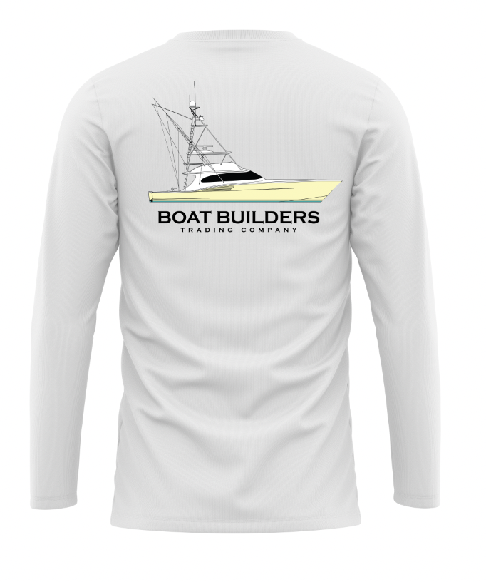 Boat Builders Trading Custom White Sportfish Long Sleeve – Boat Builders  Trading Company