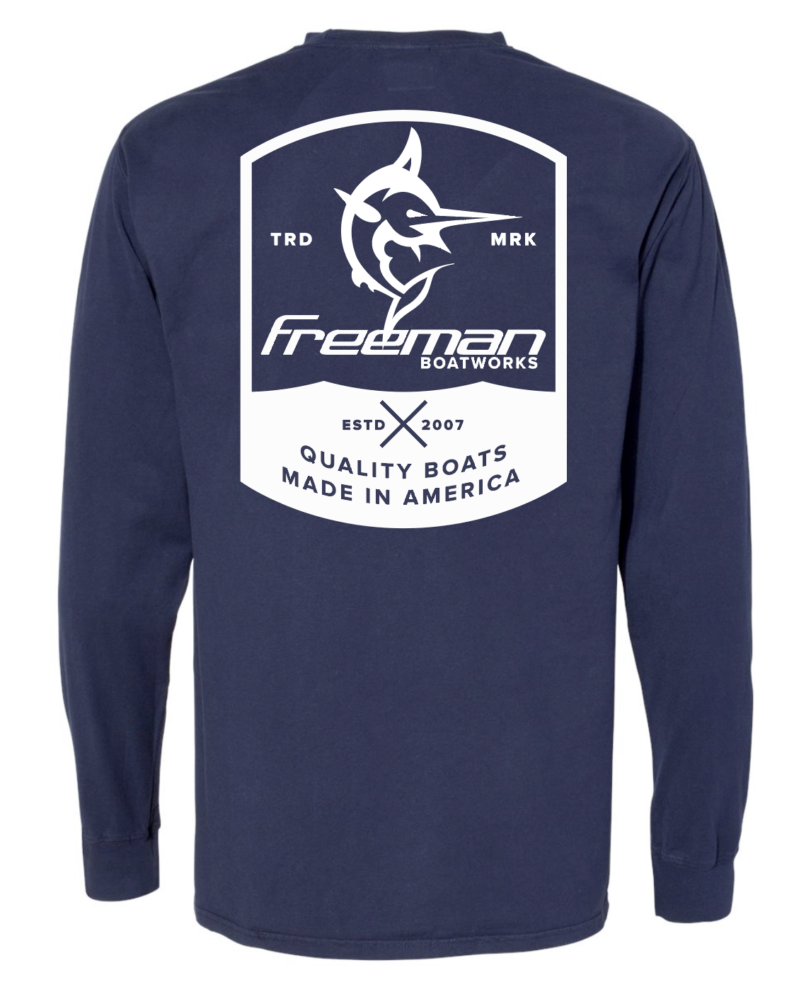 Freeman Boatworks Logo Shield Long Sleeve Shirt – Boat Builders Trading ...