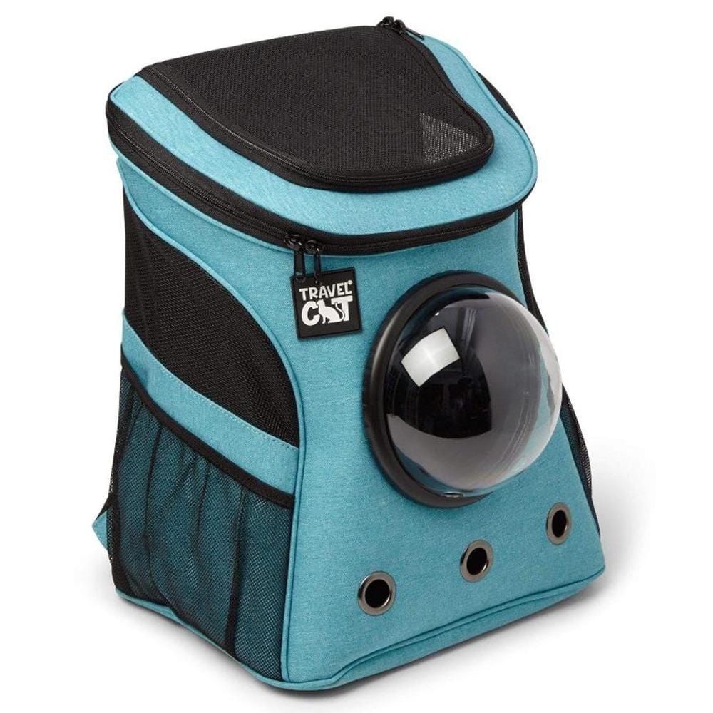 The Fat Cat Cat Backpack(For Larger Cats) - Bubble Pet Carrier Aqua