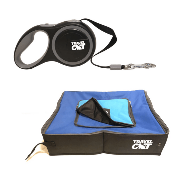 Image of "The Gotta Go" Travel Litter Box and Retractable Leash