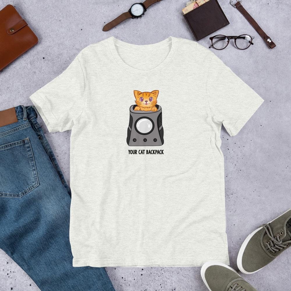 Image of Your Cat Backpack Short-Sleeve Unisex T-Shirt