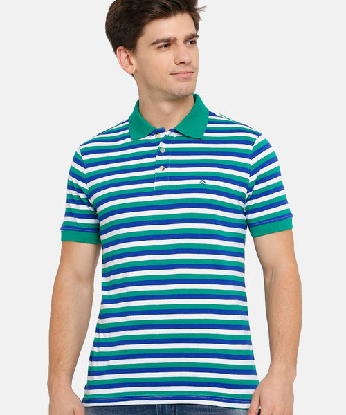 blue and white polo t shirt