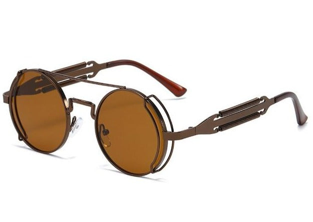 Calanovella Steampunk Round Sunglasses Stylish Classic Oval Round