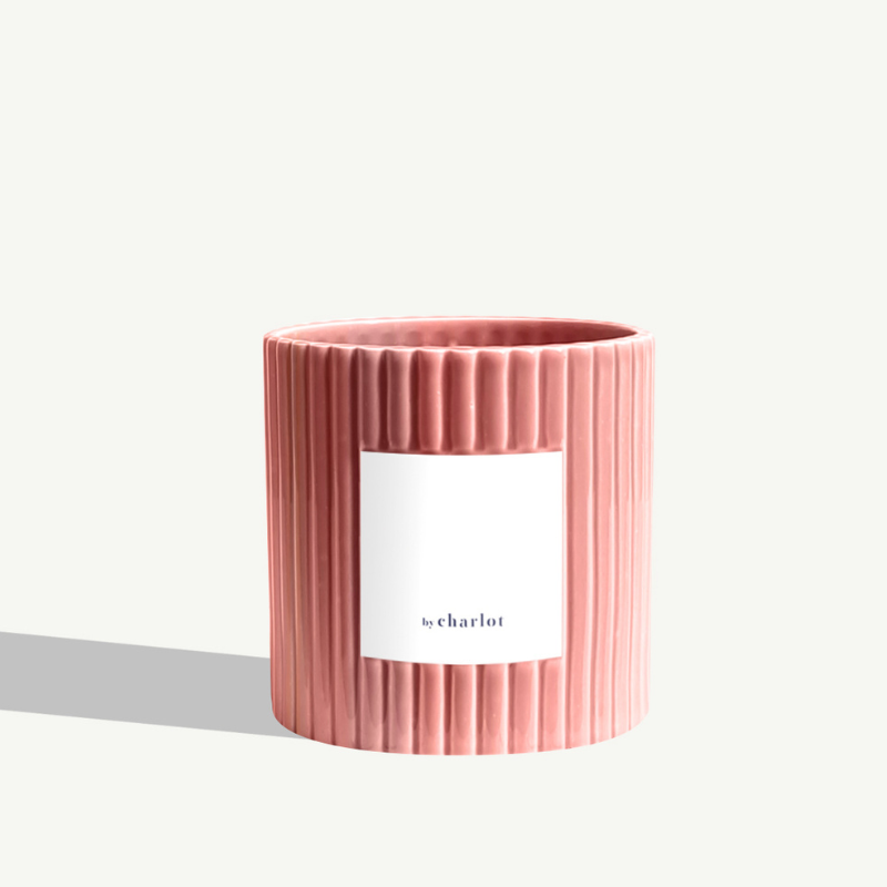 Céramique cannelée - Rose sorbet / Céramique / Modulaire