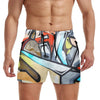 maillot-Graffiti Street Life Men's Beach Shorts (Model L70)-Summer Shorts-Urban Corner