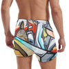 maillot-Graffiti Street Life Men's Beach Shorts (Model L70)-Summer Shorts-Urban Corner