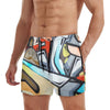 maillot-Graffiti Street Life Men's Beach Shorts (Model L70)-Summer Shorts-Urban Corner