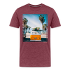 T-shirt Surf Lifestyle - rouge bordeaux chiné