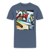 T-shirt Street Life - bleu chiné