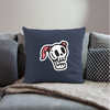 Coussin et housse de 45 x 45 cm Skull Evil - bleu marine