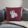 Coussin et housse de 45 x 45 cm Skull Ha Ha Ha - bordeaux