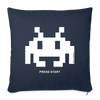 Coussin et housse de 45 x 45 cm Invader - bleu marine