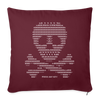 Coussin et housse de 45 x 45 cm Skull Code Petya - bordeaux