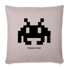 Coussin et housse de 45 x 45 cm Invader Noir - taupe clair