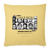 Coussin et housse de 45 x 45 cm Jacques Mesrine 1000 Visages - jaune délavé