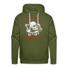 Sweat-shirt à capuche Skull Skatebording - vert olive