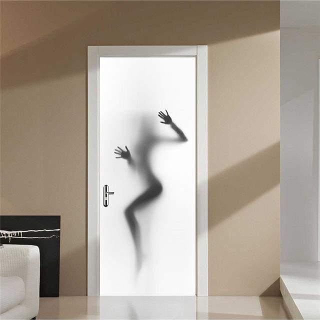 Door Stickers Landscape Waterproof Living Room Bedroom Door Wallpaper Self Adhesive Art Wall Decals